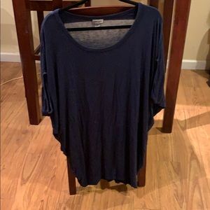 Navy blue long shirt